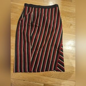 Weekend maxmara burgundy stripe skirt nwt